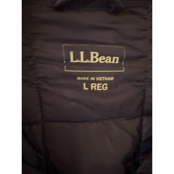 L.L. Bean Mens Large Regular Blue Nylon Insulated Jacket - Picture 2 of 5